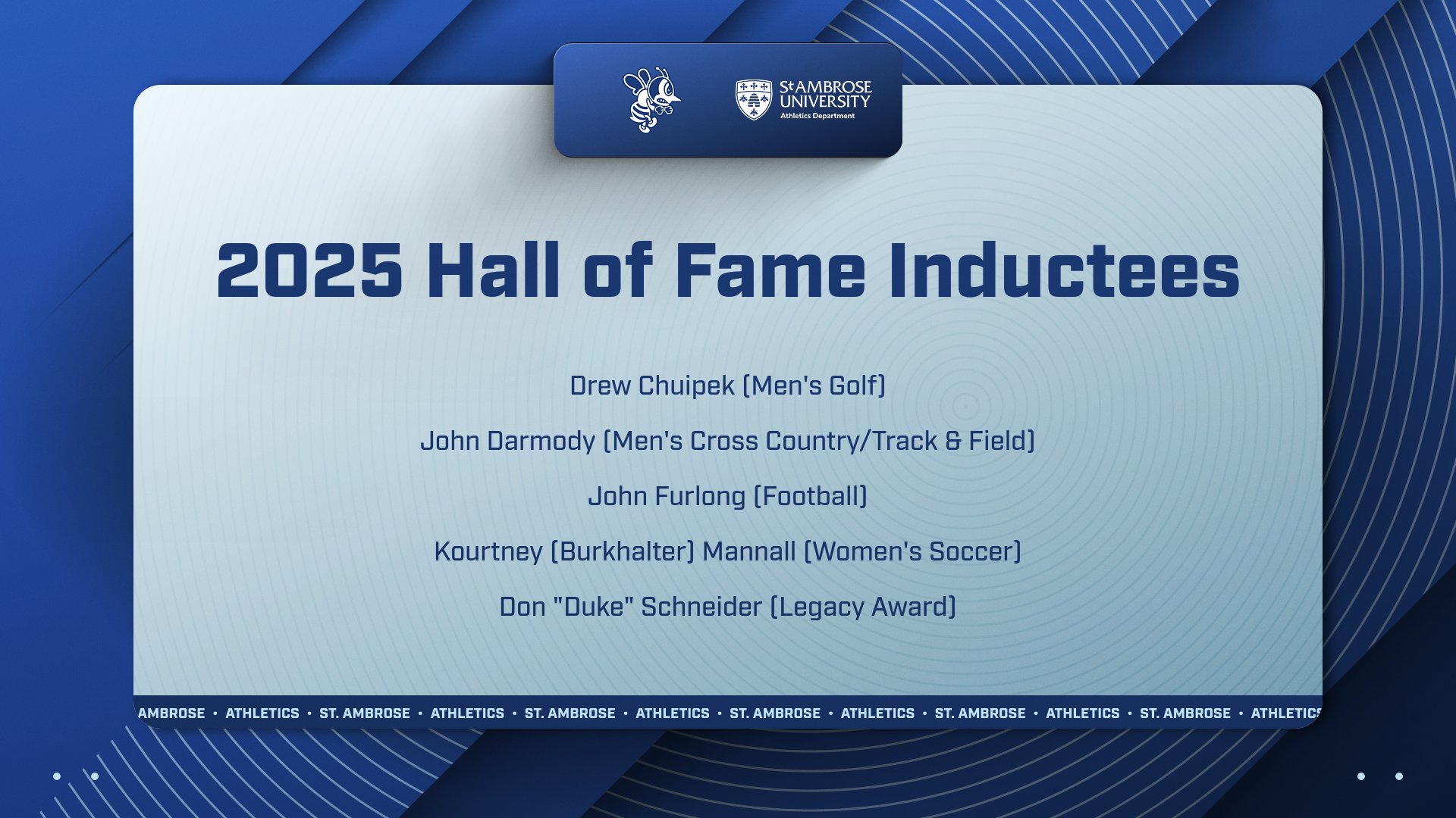 St. Ambrose announces 2025 Athletics Hall of Fame inductees