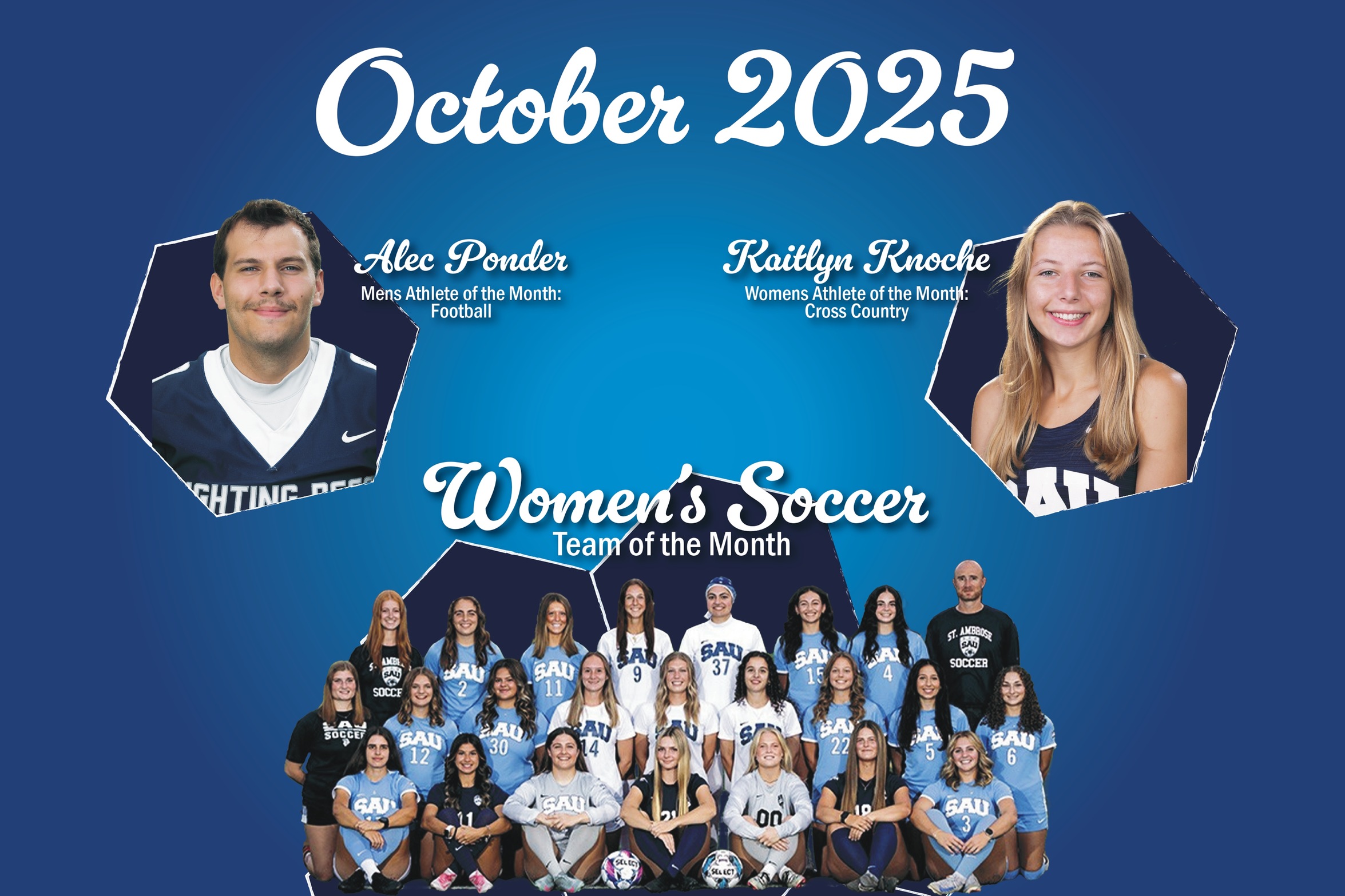 Women&rsquo;s Soccer Team Named Team of the Month; Knoche and Ponder Named Athletes of the Month