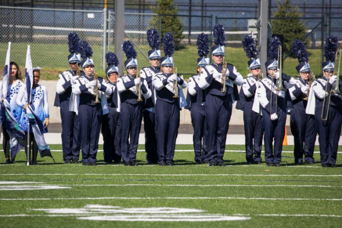 SAU Athletic Band makes official marching debut at Homecoming