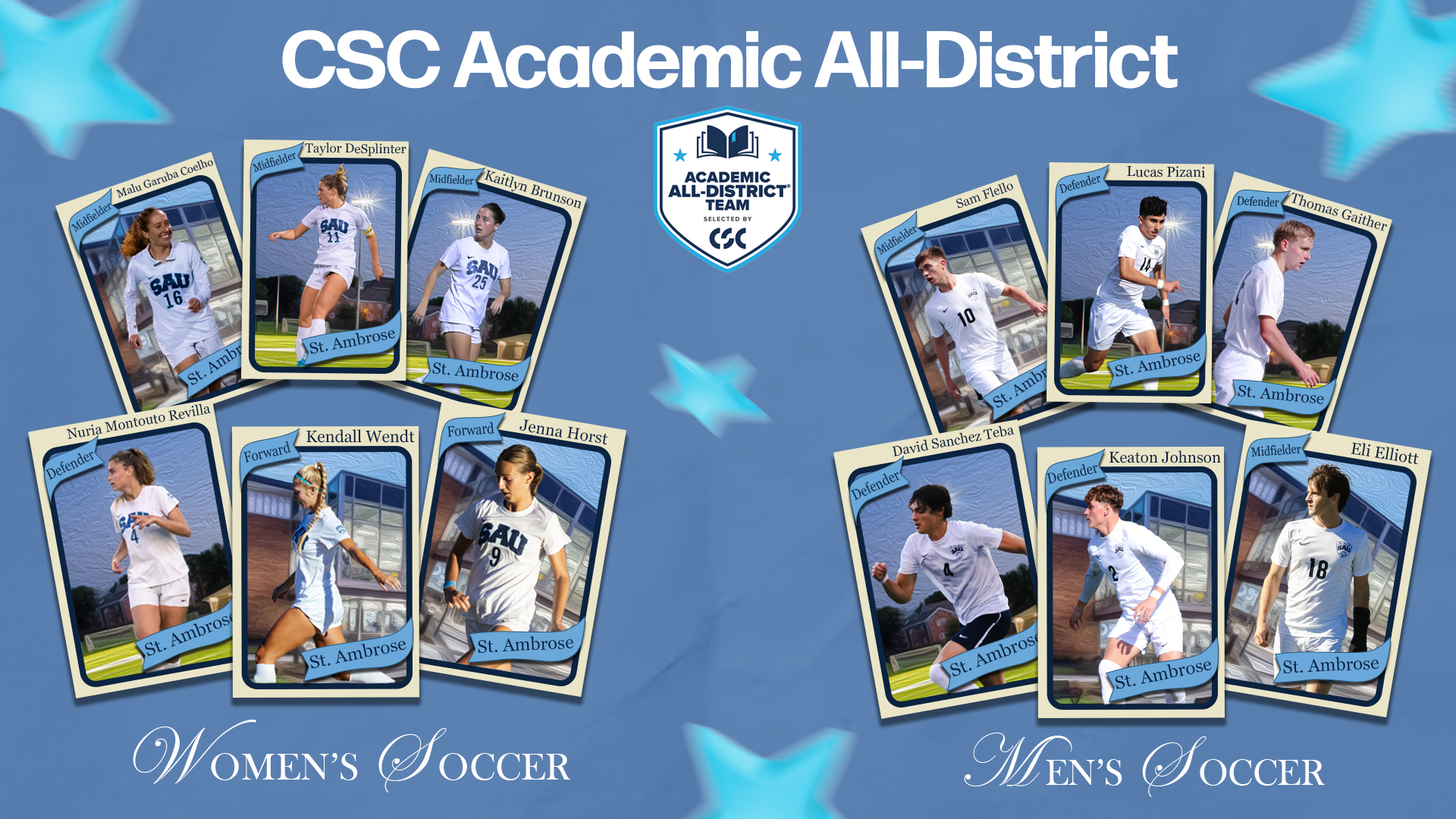 Academic and athletic performances have twelve Bees named to CSC's Academic All-District Team