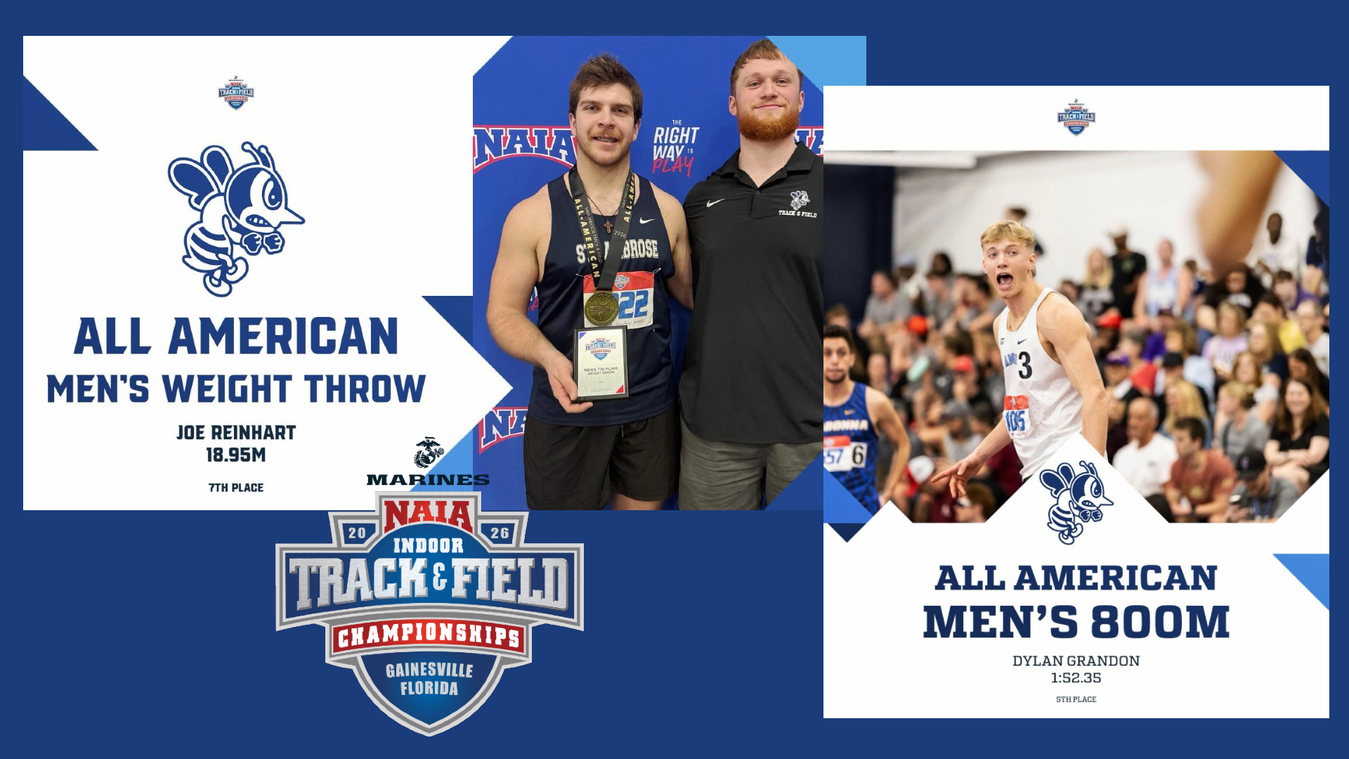 Bees crown multiple All-Americans, break multiple records at NAIA Championships