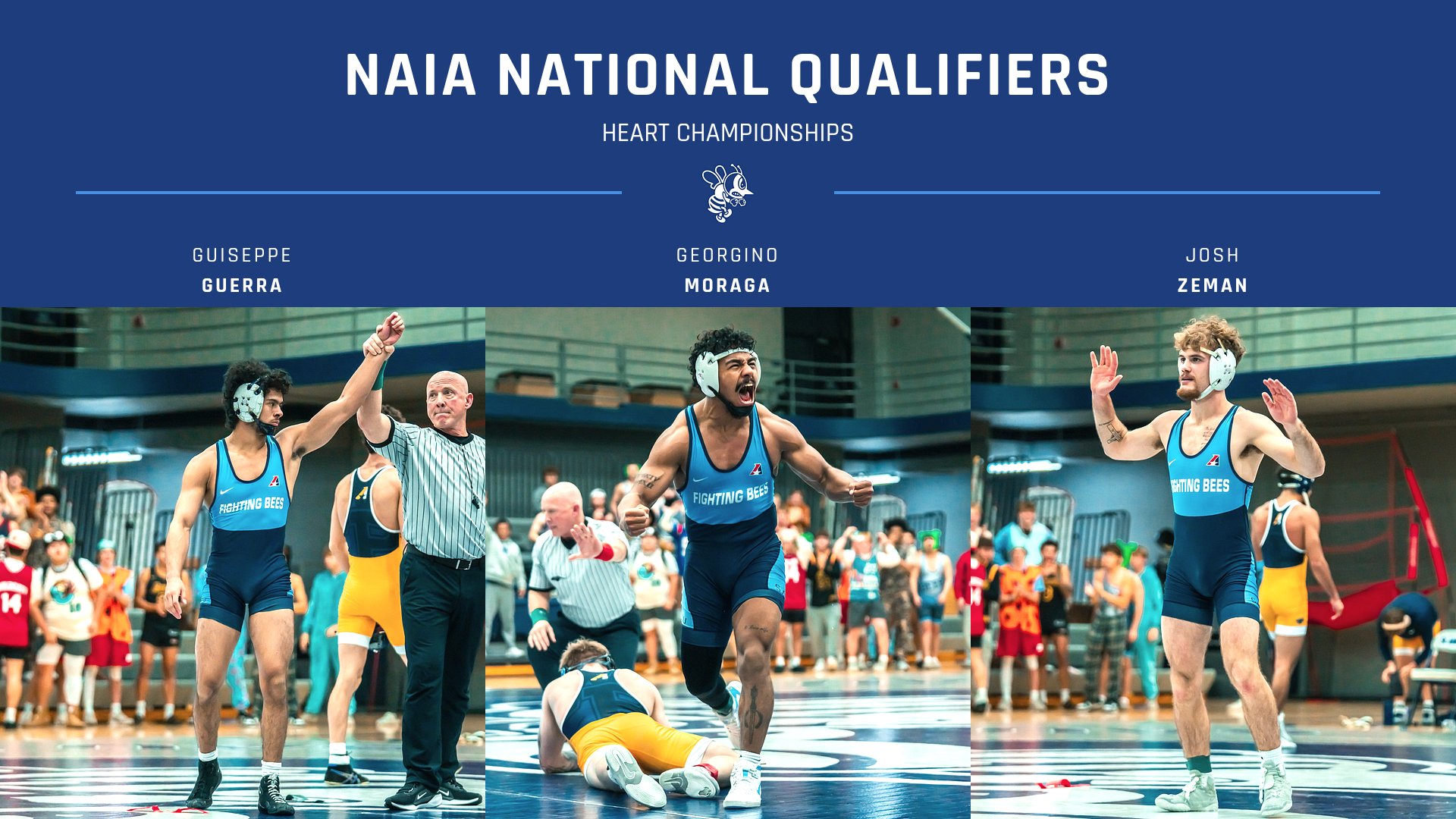 Three Bees qualify for NAIA Nationals at Heart Championships