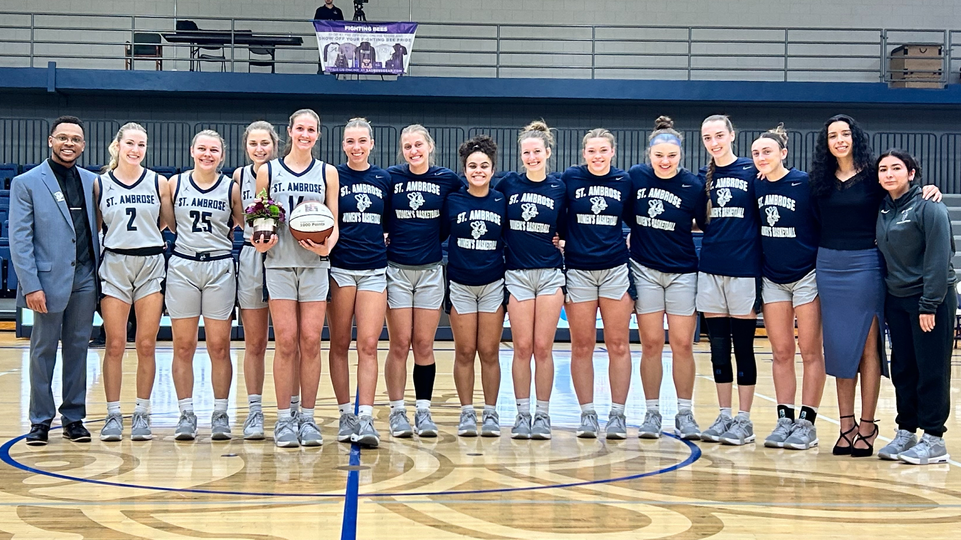 Wolter recognized for reaching 1000 career points