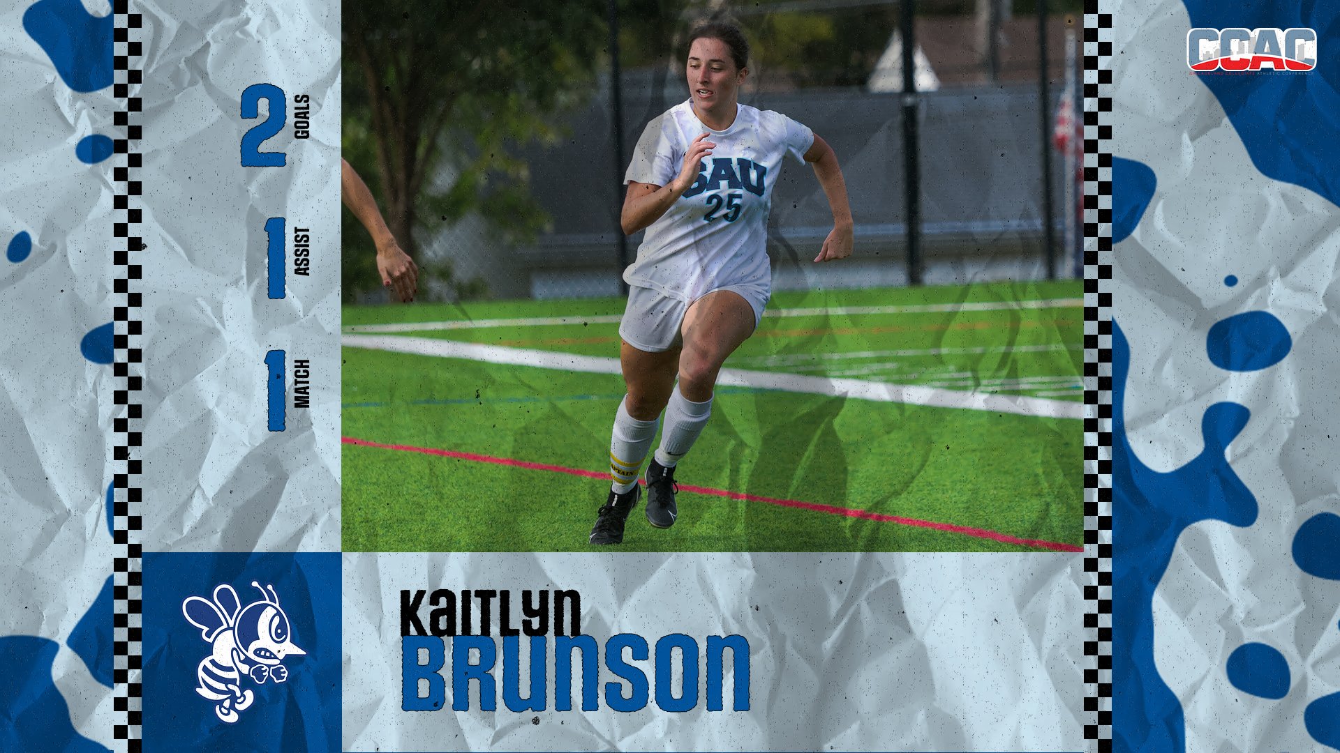 Back-to-back CCAC Offensive Player of the Week honors for Brunson