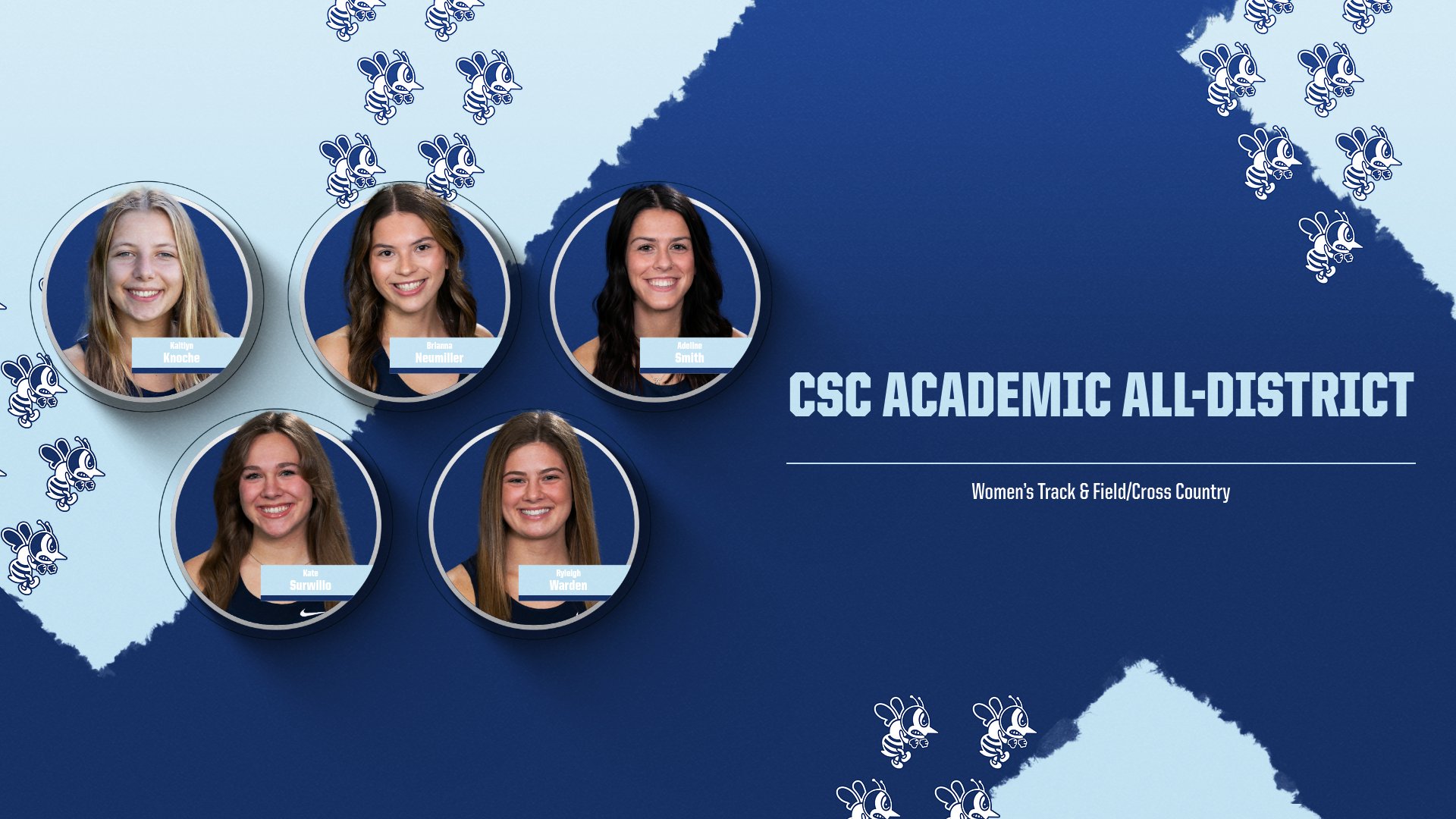 Five Bees named to CSC Academic All-District Team