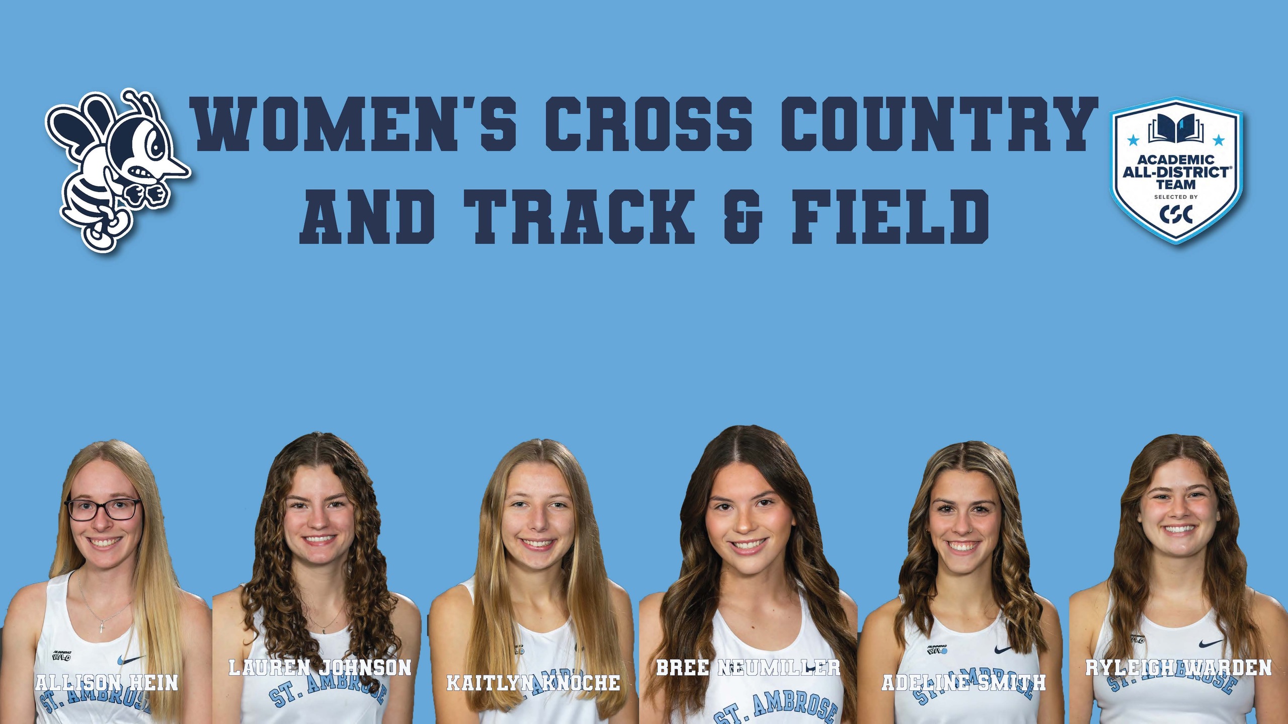 Six named to CSC Women's Cross Country/Track & Field Academic All-District Team