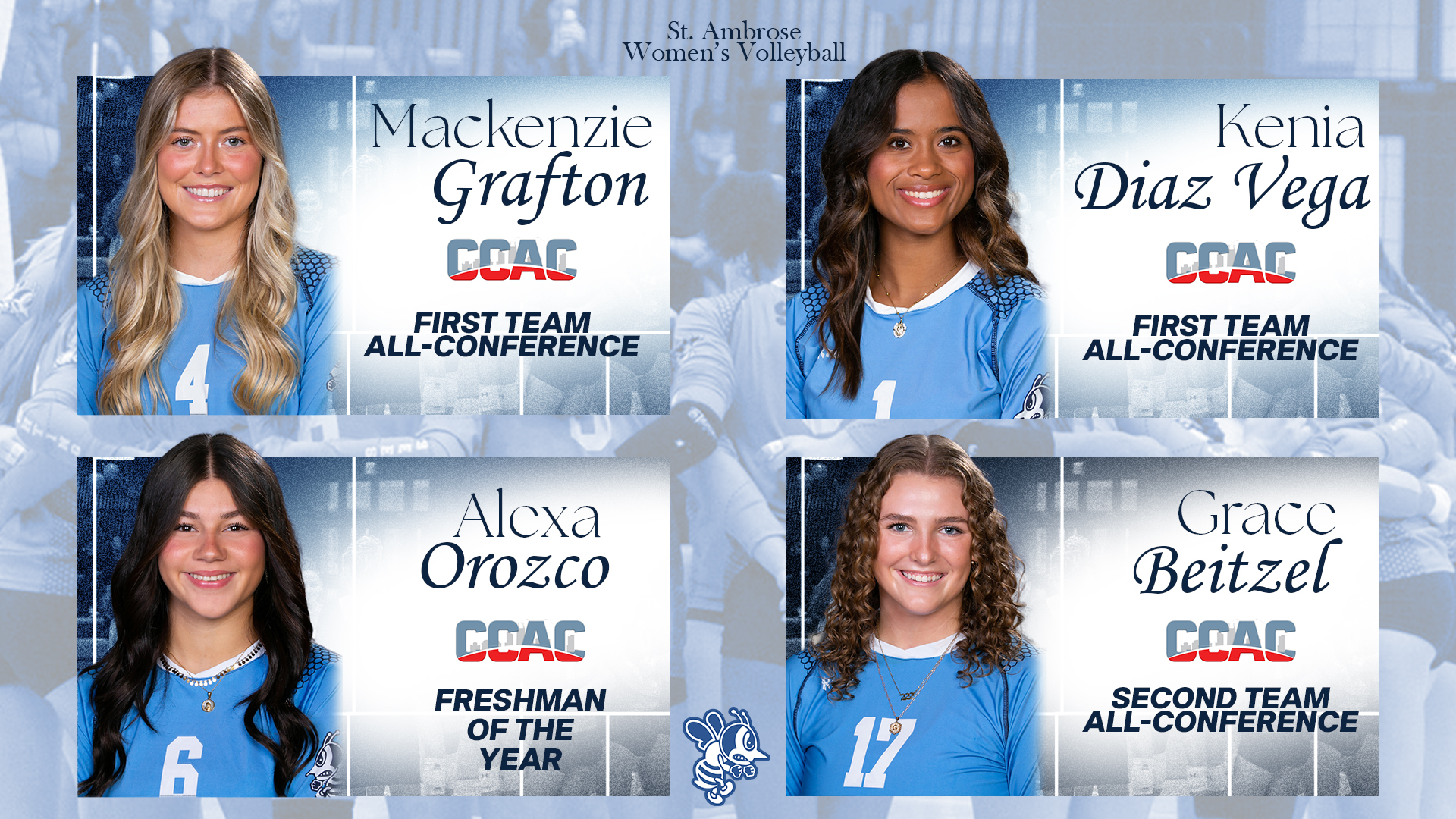 Orozco tabs CCAC Freshman of the Year; Diaz Vega, Grafton, and Beitzel earn All-Conference honors