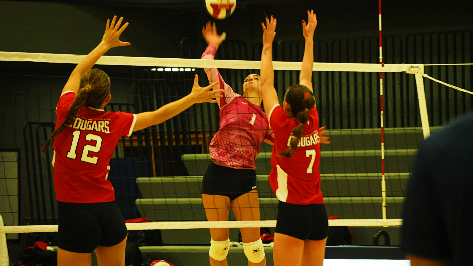 Bees defeat Crimson Wave 25-15, 25-21, 25-20